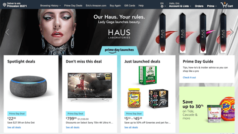 Amazon Haus Laboratories Home Page Carousel Ad